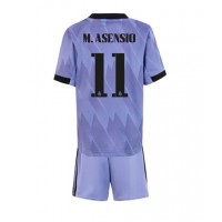 Real Madrid Marco Asensio #11 Fußballbekleidung Auswärtstrikot Kinder 2022-23 Kurzarm (+ kurze hosen)